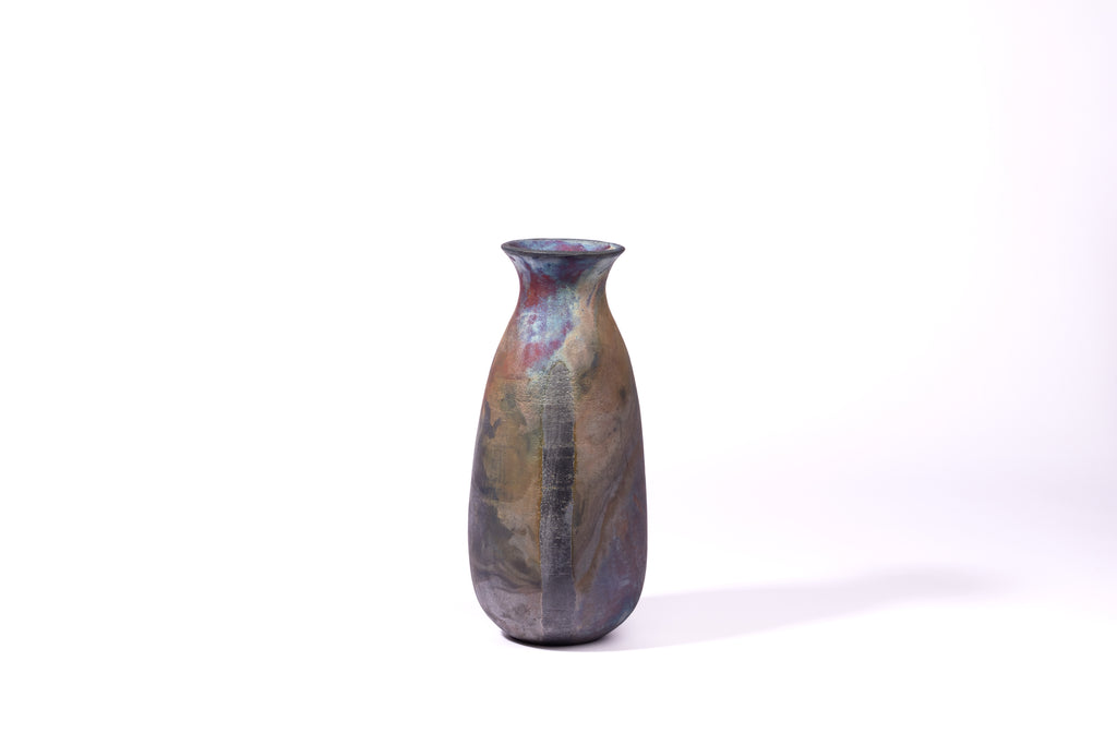 Rainbow line raku vessel