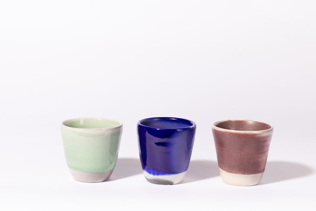 Salt fired tapered cup