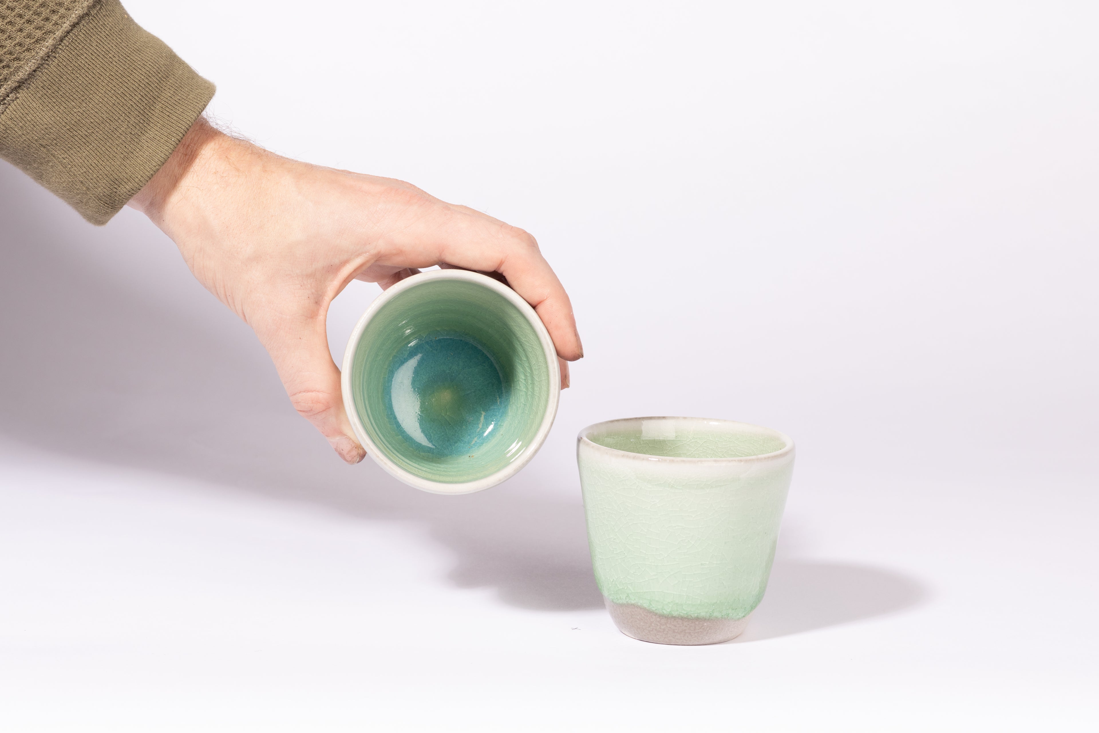 Salt fired tapered cup