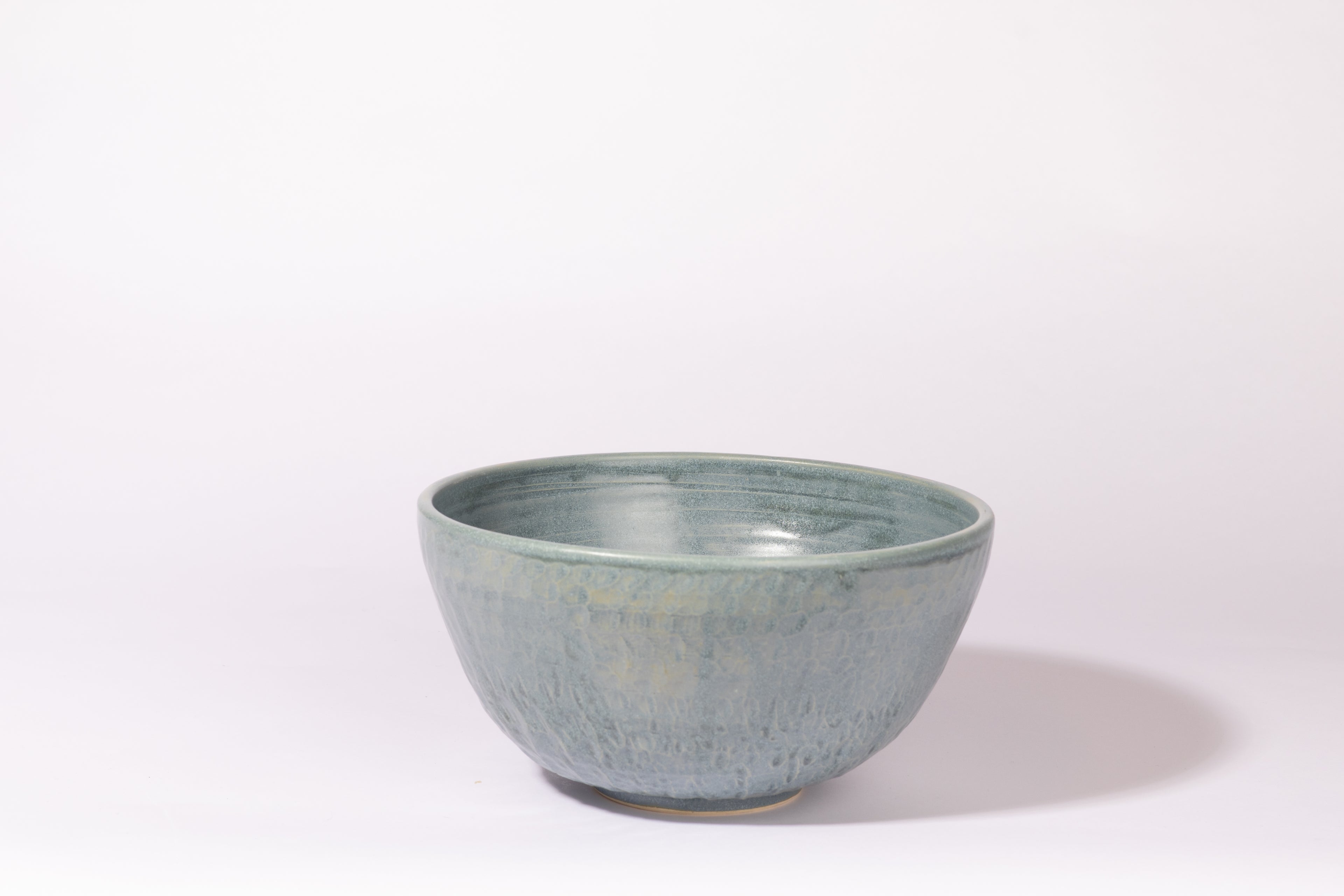 Satin blue serving bowl