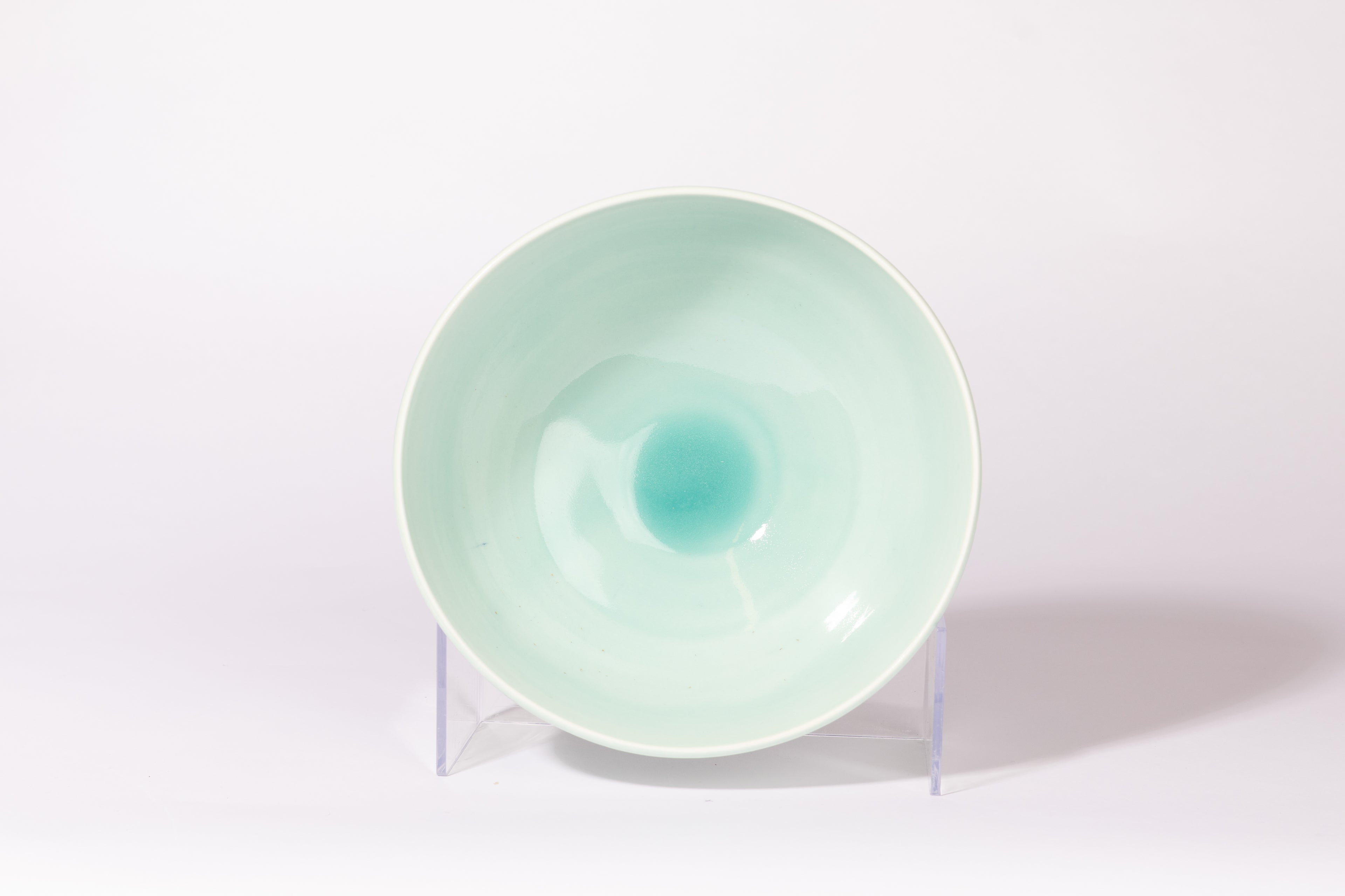 Large frosty blue bowl