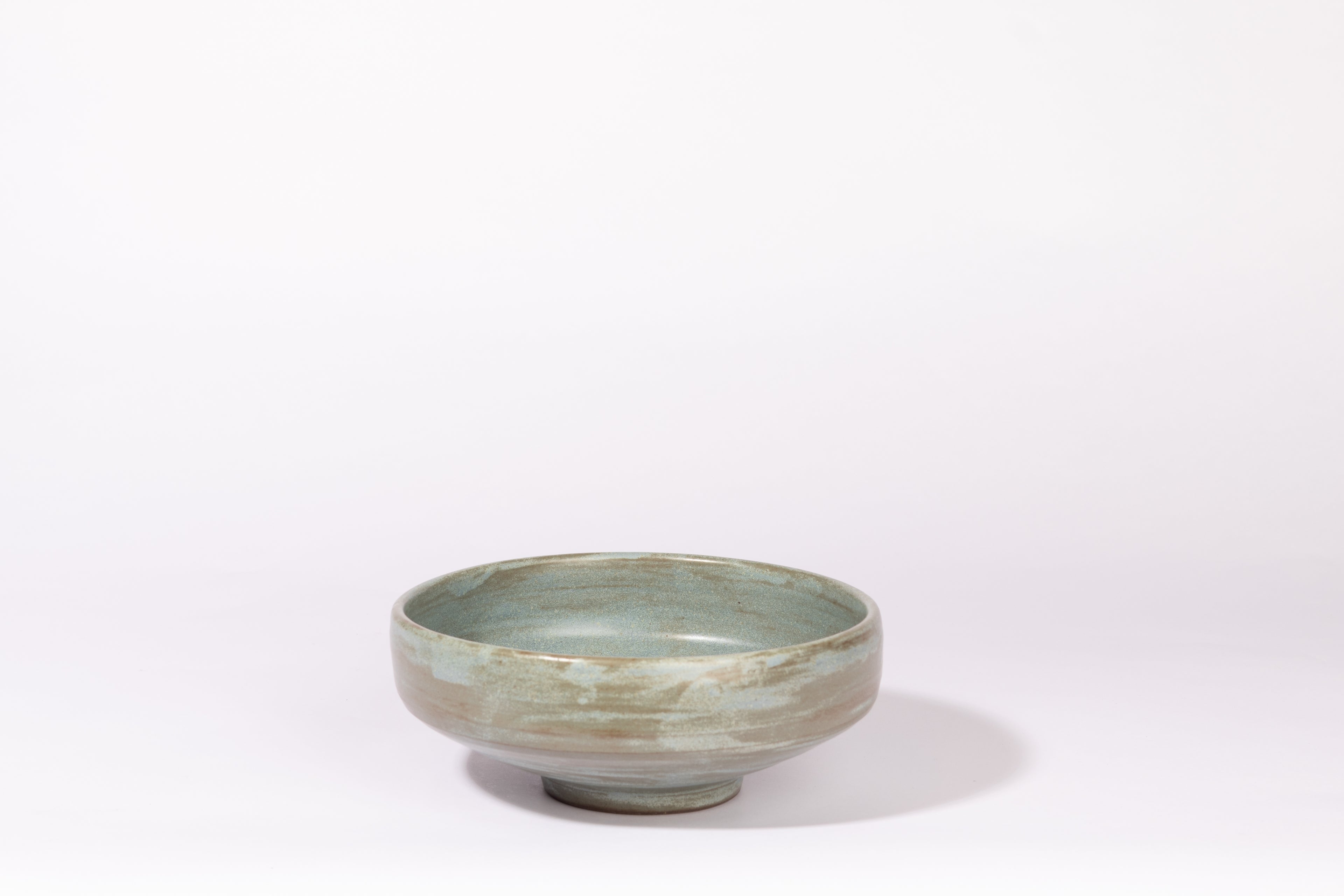 Satin blue serving bowl